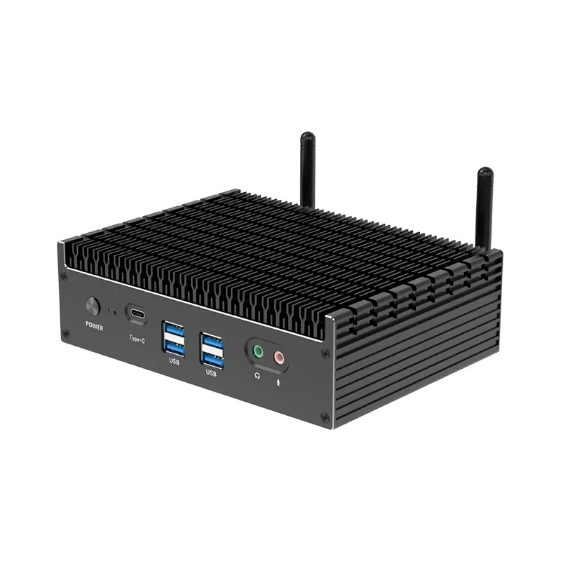 Fanless Mini PC 12th 13th Intel Core i7 1355U 1255U 2xDDR4 2xM.2 NVME SSD Windows10/11 WiFi6 Type-C Thunderbolt4 2.5G Ethernet — image 3