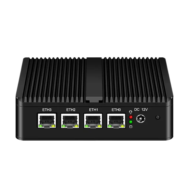 Industrial Fanless Mini PC Intel N150 N5105 Processor 4x 2.5G Ethernet M.2 NVMe SSD Support Windows 10/11 Linux Debian P — view 1