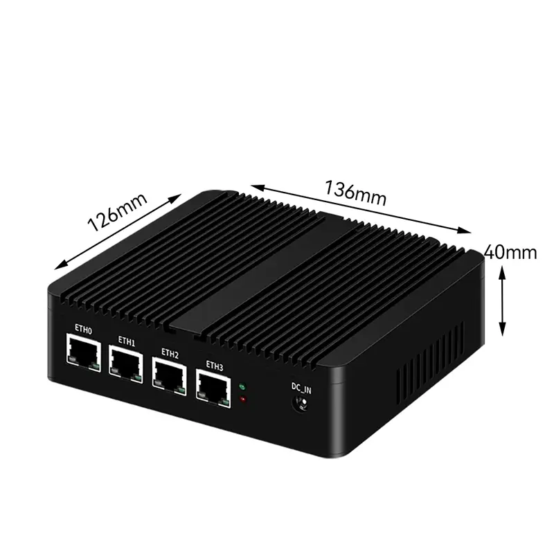 Industrial Fanless Mini PC Intel N150 N5105 Processor 4x 2.5G Ethernet M.2 NVMe SSD Support Windows 10/11 Linux Debian Pfsense — image 5