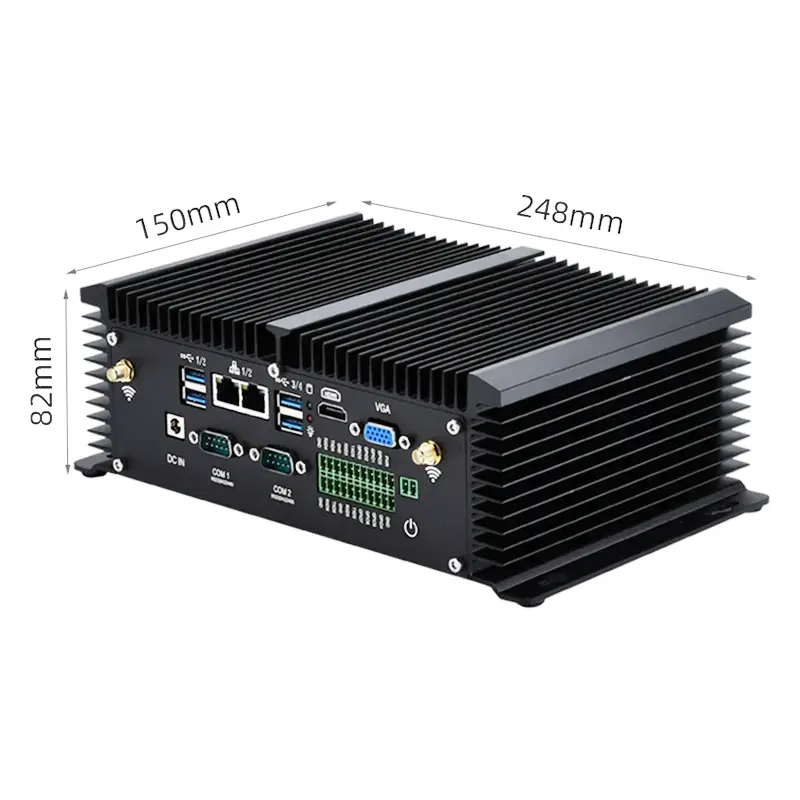 Fanless IPC X40G i7-8550U 4xRS232 2xRS232/422/485 GPIO 8xUSB 2xEthernet SIM Slot HDMI VGA WIFI 4G LTE Win10 IoT LTSC Ubuntu — image 2