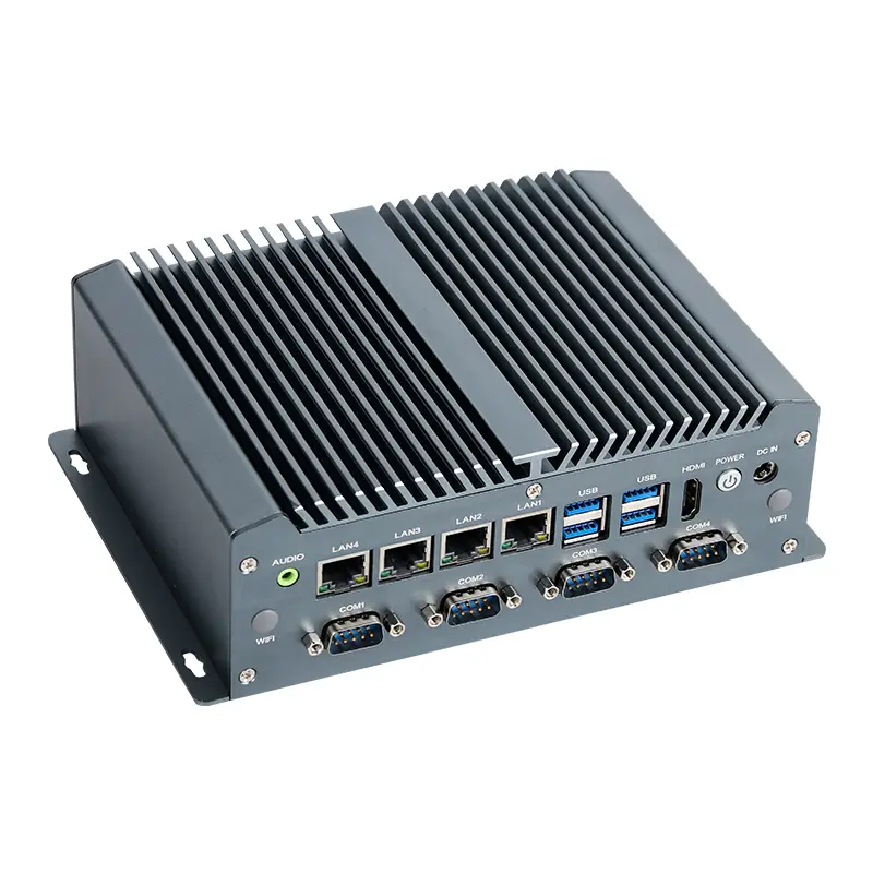 Industrial Mini PC intel Core i7-10510U 8565U 6x COM Ports 4x Ethernet POE 8xUSB Mini PCIE HDMI LVDS eDP GPIO Win10/11 Linux — image 2