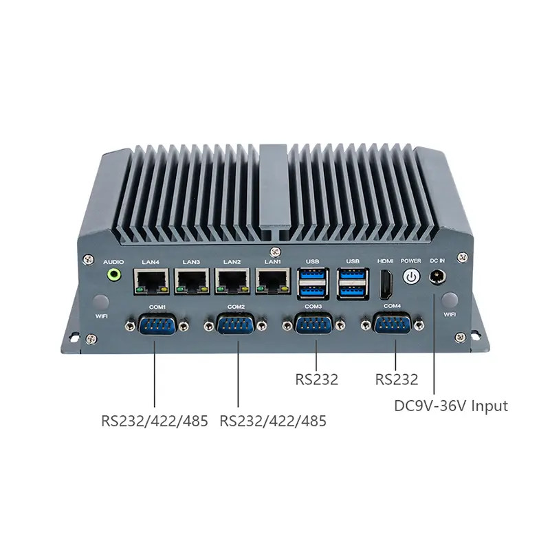 Industrial Mini PC intel Core i7-10510U 8565U 6x COM Ports 4x Ethernet POE 8xUSB Mini PCIE HDMI LVDS eDP GPIO Win10/11 Linux — image 5
