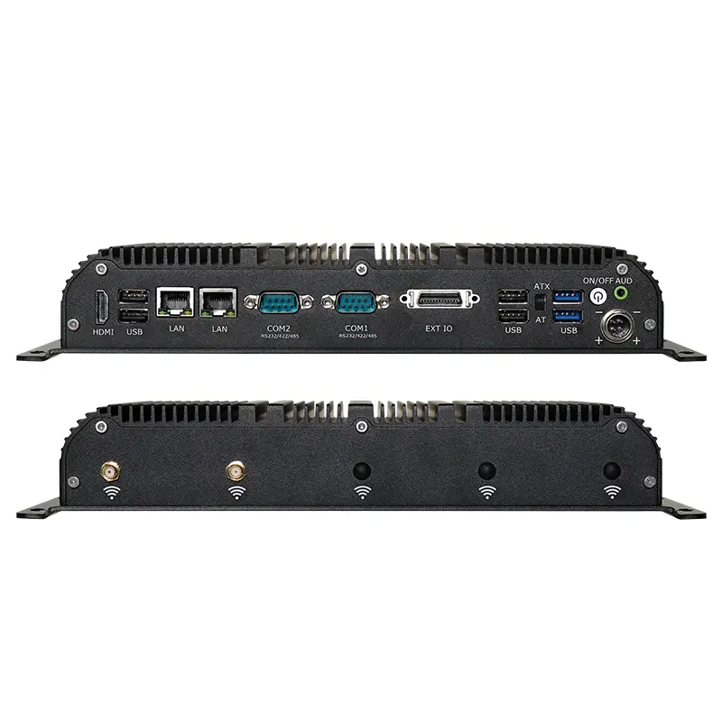 Fanless Industrial PC Intel i7-1165G7 6x COM RS232/422/485 GPIO 2x LAN DC9V-36V Input Win10/11 Linux WiFi 4G 5G LTE LVDS — view 1