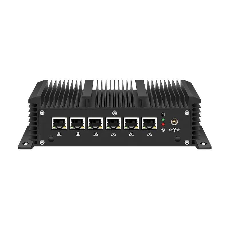 Fanless Industrial PC Firewall X86 Router i5-1235U i7-10610U 6x 2.5G Ethernet RS232 SIM Slot Windows Linux Pfsense OPNsense — image 2