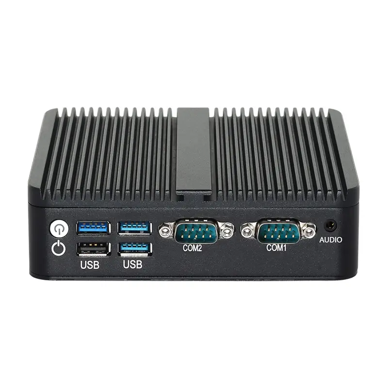 Intel N150 Mini PC 2x HDMI DP 6x USB 2x RS232 DB9 2x Ethernet M.2 NVMe SSD Windows 10/11 Ubuntu SIM Slot 4G LTE WiFi — view 1