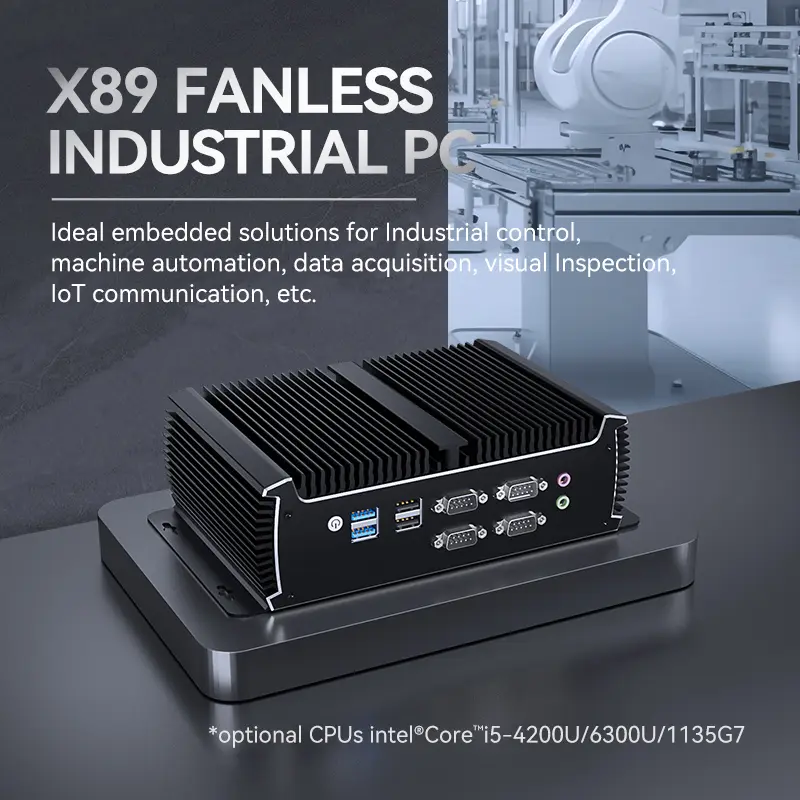 Fanless Industrial IoT Mini PC Intel Core i7-1165G7 i5-1135G7 6x COM RS232/485 2x Ethernet WiFi 4G LTE SIM GPIO Windows Linux — image 3