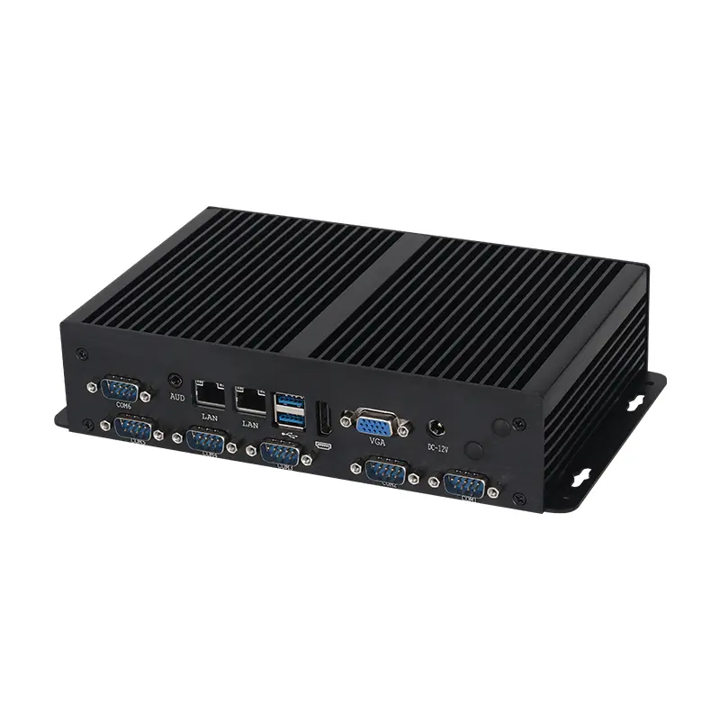 Fanless Mini PC IPC Intel Core i7-7500U 6x COM RS232 RS485 TTL 2x LAN 6xUSB SIM 4G LTE WiFi HDMI VGA LVDS Windows Linux 12V-24V — image 2