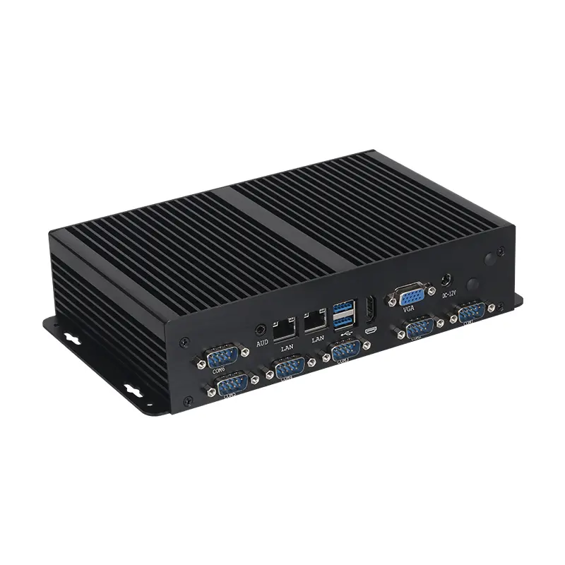 Fanless Mini PC IPC Intel Core i7-7500U 6x COM RS232 RS485 TTL 2x LAN 6xUSB SIM 4G LTE WiFi HDMI VGA LVDS Windows Linux 12V-24V — image 3