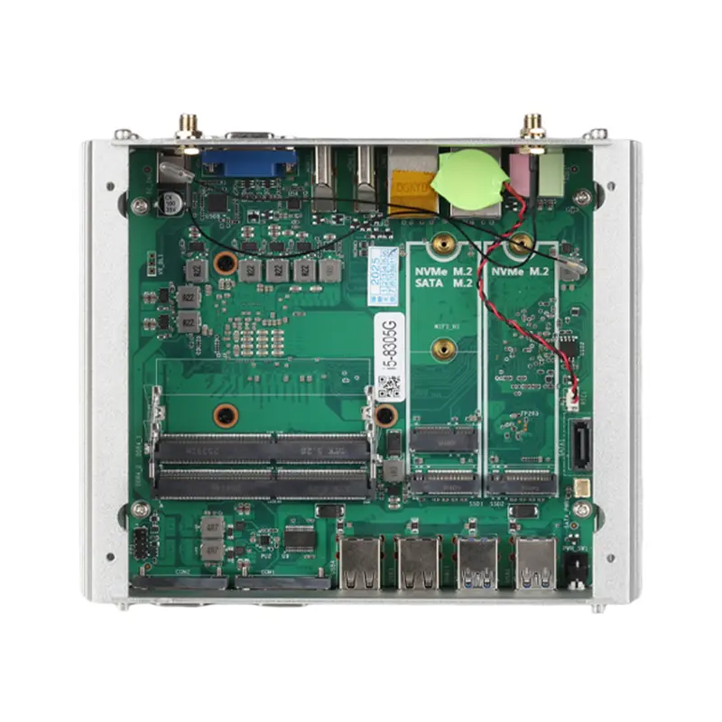 Fanless Industrial Computer Intel i5-8305G 2x Serial Ports RS232 2x Ethernet 8x USB 2xHDMI 1x VGA 2xDDR4 M.2 NVMe SSD Win11 — image 4