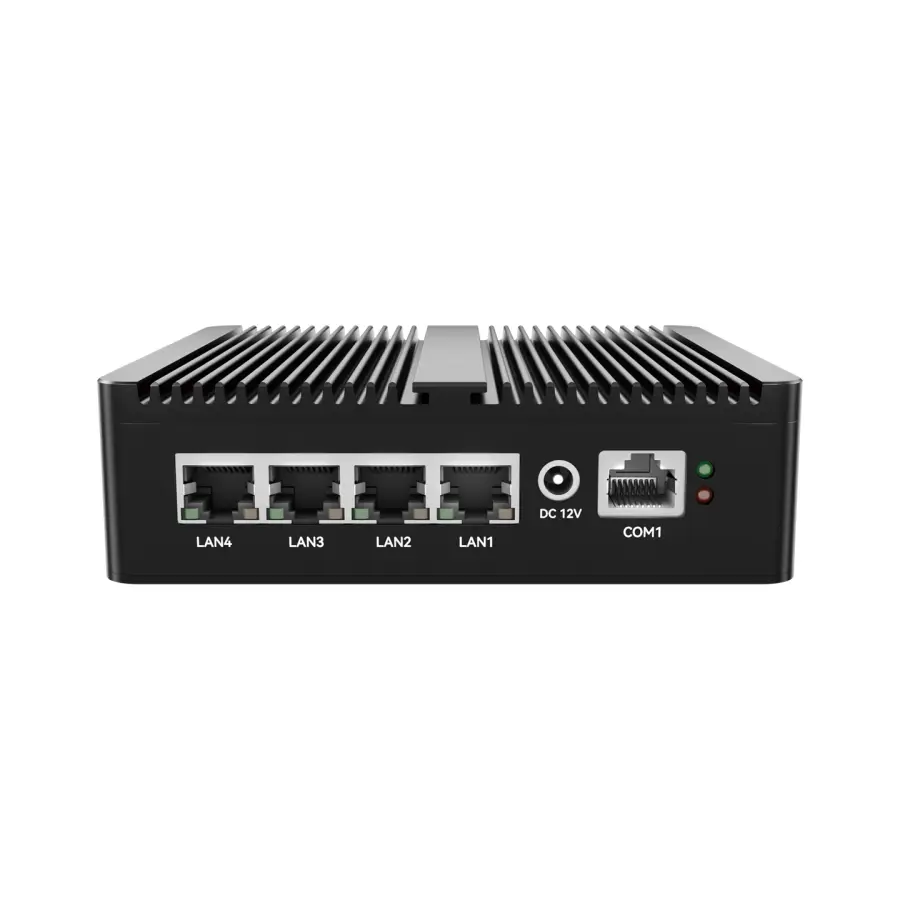 Fanless Mini PC Industrial IPC Intel N5100 Windows Linux 4x 2.5G Ethernet SIM Card Slot 2xDDR4 M.2 NVMe SSD Mini PCIe Expansion — image 2