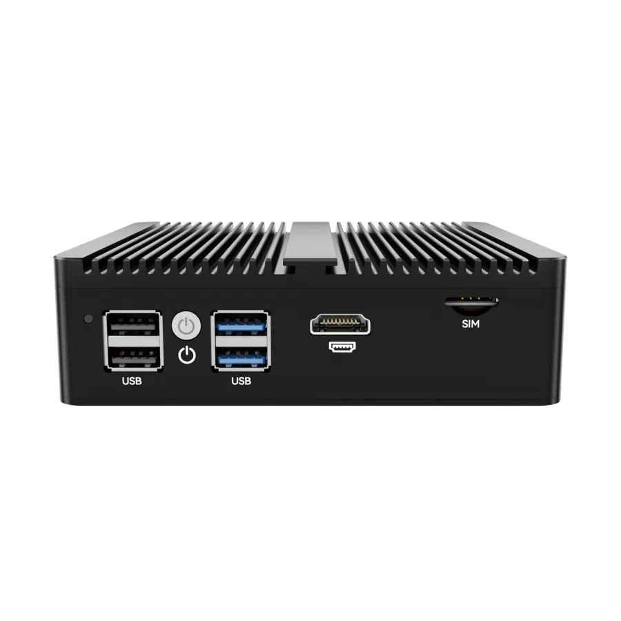 Fanless Mini PC Industrial IPC Intel N5100 Windows Linux 4x 2.5G Ethernet SIM Card Slot 2xDDR4 M.2 NVMe SSD Mini PCIe Expansion — image 3