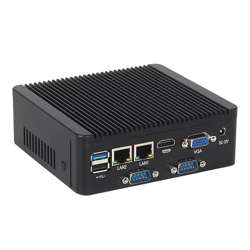 Fanless Mini PC Windows Linux Intel Celeron N2840 J6412 4x COM RS232/485 6xUSB 2xLAN HDMI VGA GPIO mPCIE WiFi 4G LTE SIM Slot — image 4