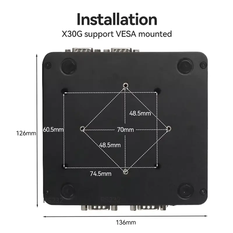 Fanless Mini PC Windows Linux Intel Celeron N2840 J6412 4x COM RS232/485 6xUSB 2xLAN HDMI VGA GPIO mPCIE WiFi 4G LTE SIM Slot — image 6