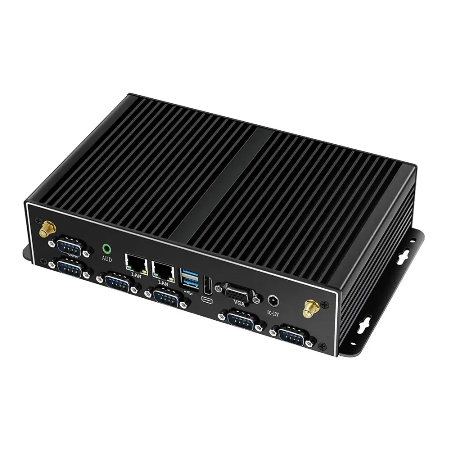 Fanless Mini PC Intel Core i3 4005U i5 4200U i7 4500U 6x RS232 DB9 2x Gigabit Ethernet 4G LTE WiFi HDMI VGA 6xUSB Windows Linux — image 2