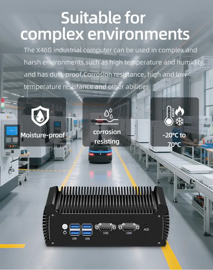 Industrial Ccomputer Intel Core i3-7100U i5-7200U DDR4 M.2 SSD 2x COM RS232/485 2x LAN 6x USB GPIO Mini PCIe TPM Expansion — image 4