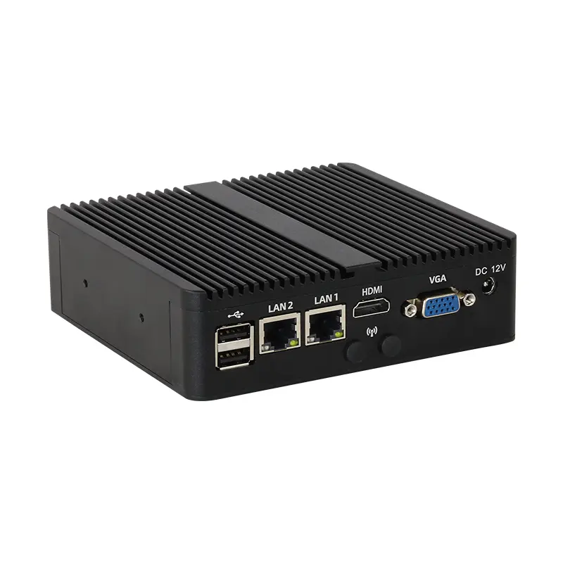 Fanless Mini PC Intel Celeron J6412 N2840 J1900 2x COM RS232 RS485 2x LAN 6xUSB HDMI VGA Mini PCIE SIM Slot Windows Linux — image 3