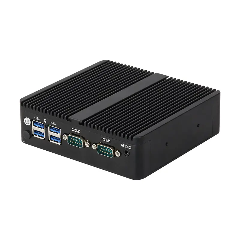 Fanless Mini PC Intel Celeron J6412 N2840 J1900 2x COM RS232 RS485 2x LAN 6xUSB HDMI VGA Mini PCIE SIM Slot Windows Linux — image 4