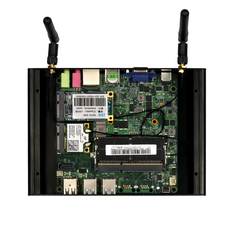 Household Fanless Mini PC Intel Core i7 5500U Support Windows 7/8/10 Linux Ubuntu HDMI VGA Display WiFi Gigabit Ethernet HTPC — image 7