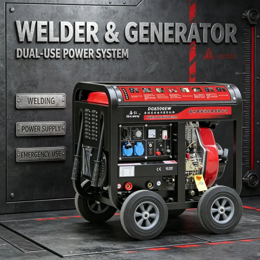 2KW DG8500EW Single Phase Open Portable Type Diesel Welder Generator — view 1