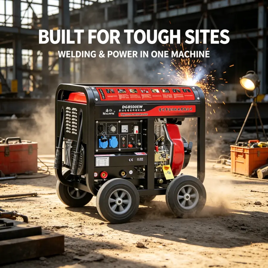 2KW DG8500EW Single Phase Open Portable Type Diesel Welder Generator — image 2