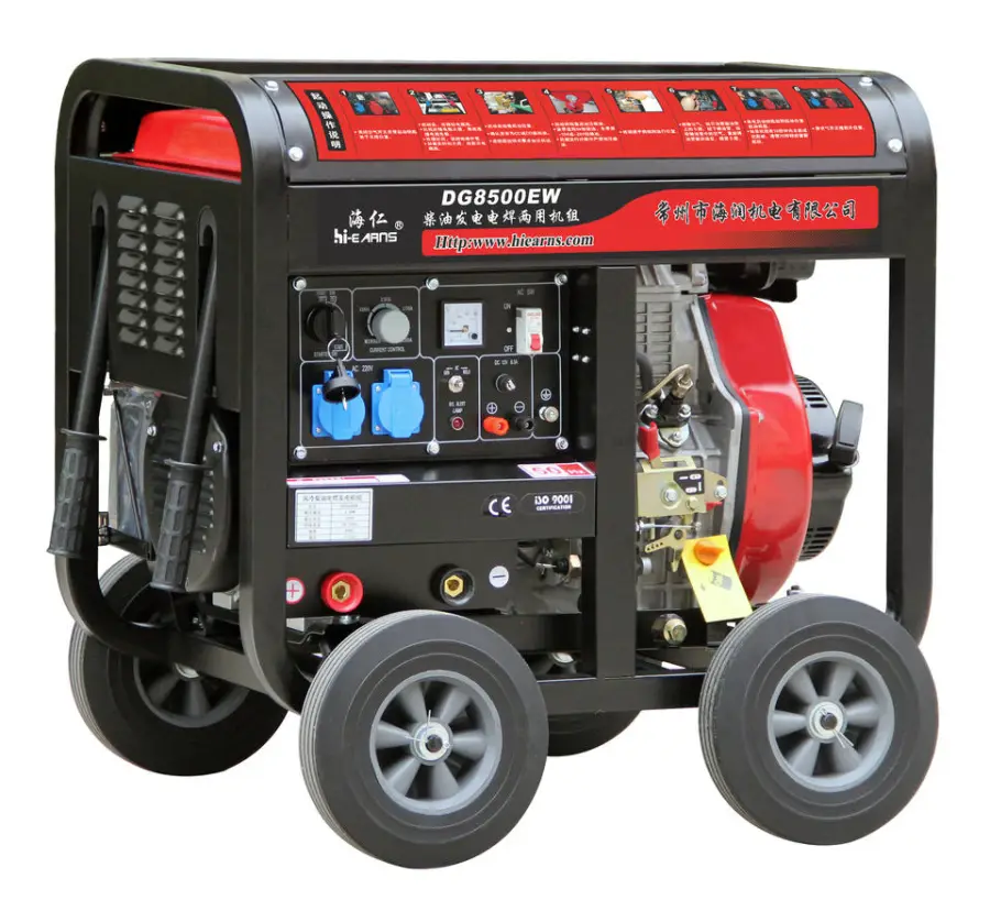 2KW DG8500EW Single Phase Open Portable Type Diesel Welder Generator — image 3