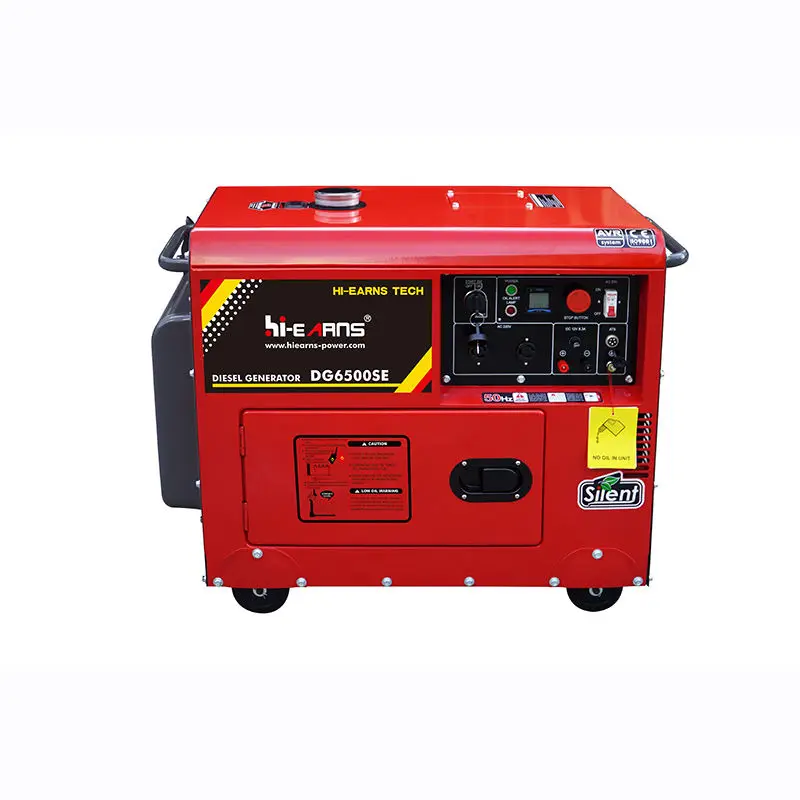 Hiearns 110V 5kW DG6500SE Silent Type Portable Diesel Generator — image 4