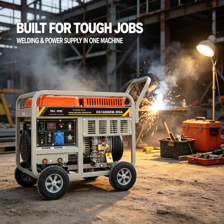 5KW 50/60Hz Compatible Open Portable Diesel Welding Generating All - in - One for 5mm Plate Processing — view 1