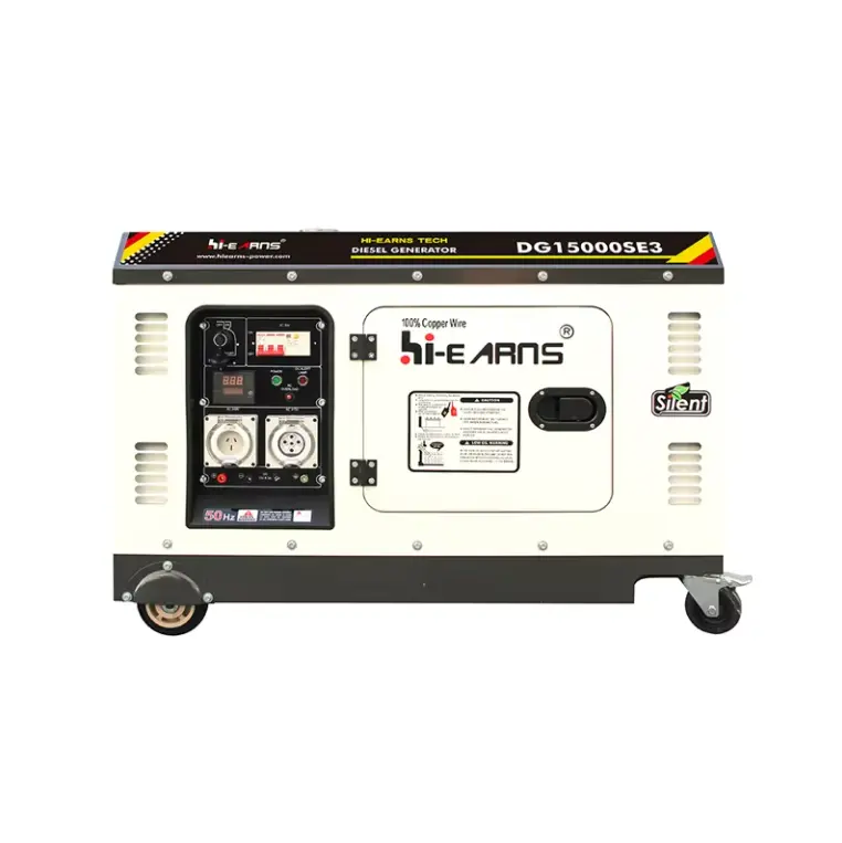 13HP 10kw 240/415V Silent Type diesel Generator Set Hiearns DG15000SE3 Australian Explosion-Proof 1105FD — view 1