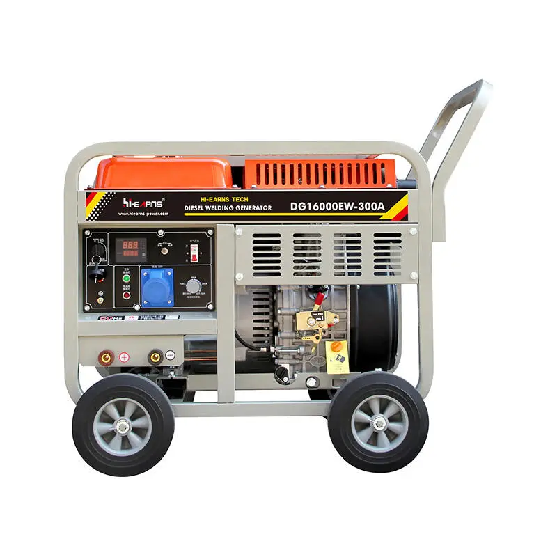 300A 5KW 50/60Hz 3000rpm Single Phase Open Portable Diesel Generator Welding Machine — view 1