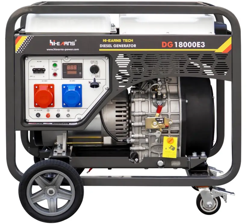 Hi-earns 8KW/10KW/12KW Air-cooled Single Cylinder Portable diesel Generator for Selling — view 1