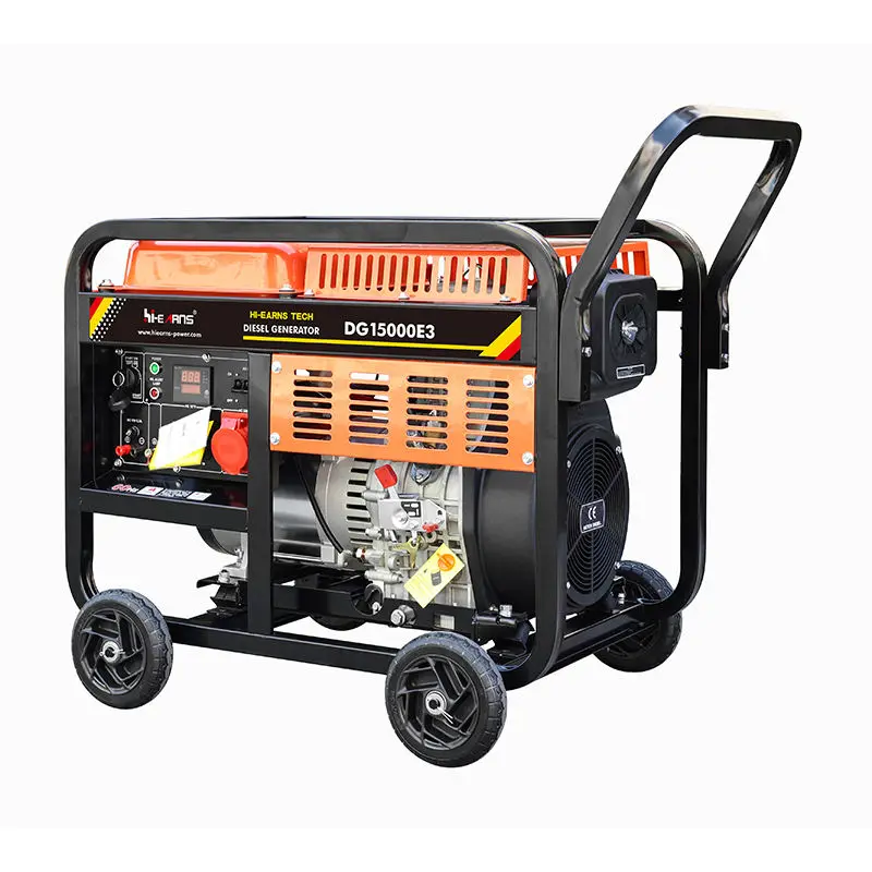 Hiearns DG15000E3 10KW diesel Generator Open Frame Use Single Cylinder diesel Engine — image 4