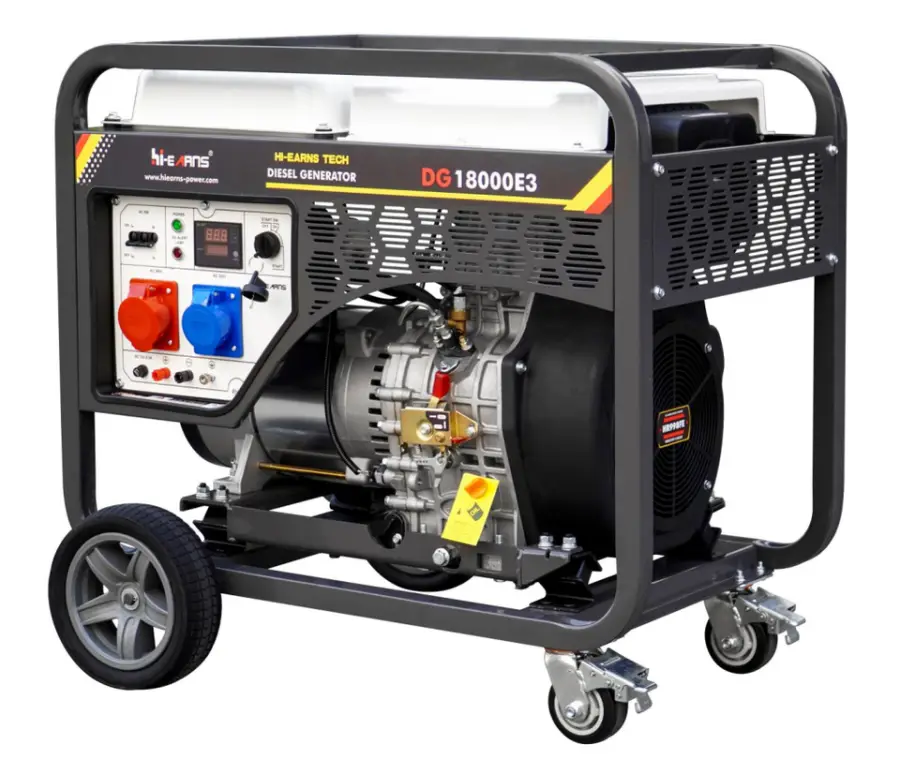 Hiearns air Cooled System diesel Generator,12KW 15KVA DG18000E Three Phase 998 diesel Engine — image 2