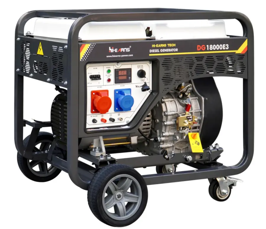 Hiearns air Cooled System diesel Generator,12KW 15KVA DG18000E Three Phase 998 diesel Engine — image 3