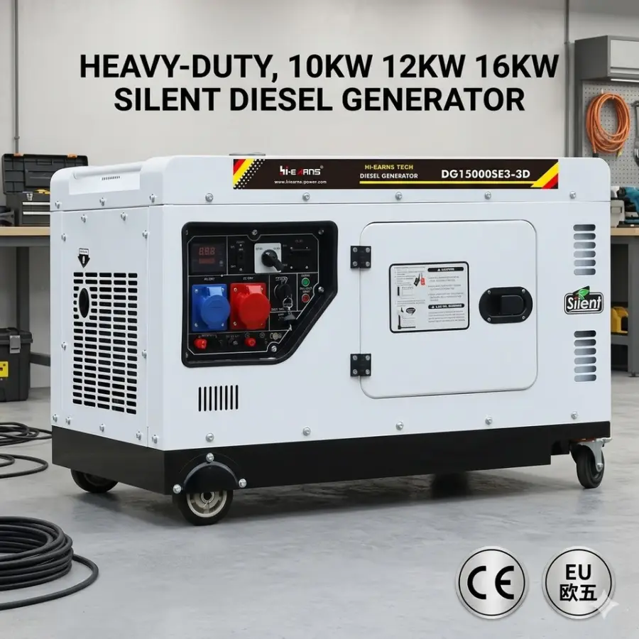 10KW 12KW 16KW Single Phase 50Hz Low Noise New Diesel Generators Portable Outdoor — view 1