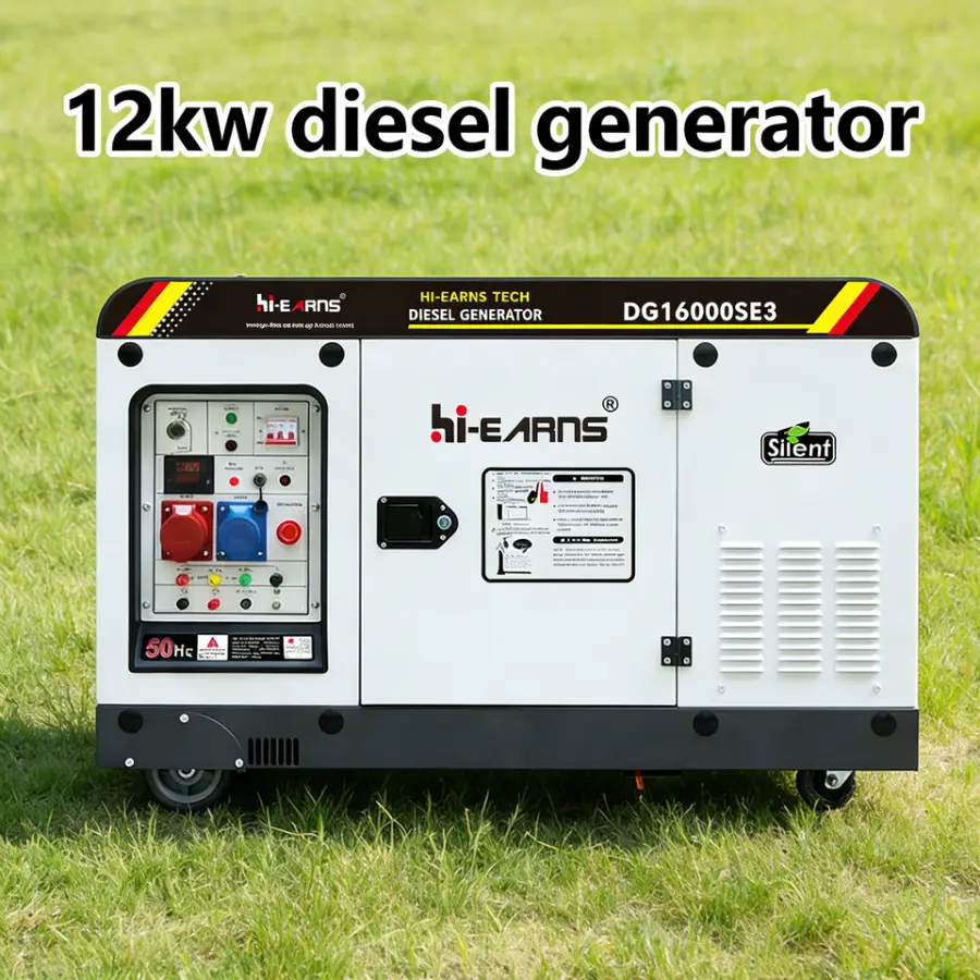 Chinese Famous Brand Hi-earns 12KW/16KW 2 Cylinder Diesel Generator for Home Use — image 5