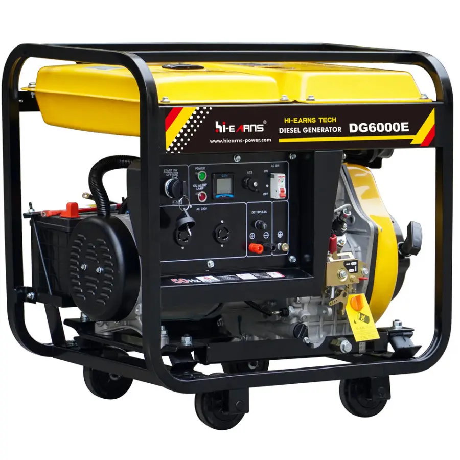 Hi-earns 5KW Open Type air Cooled Diesel Generator DG6000E — view 1