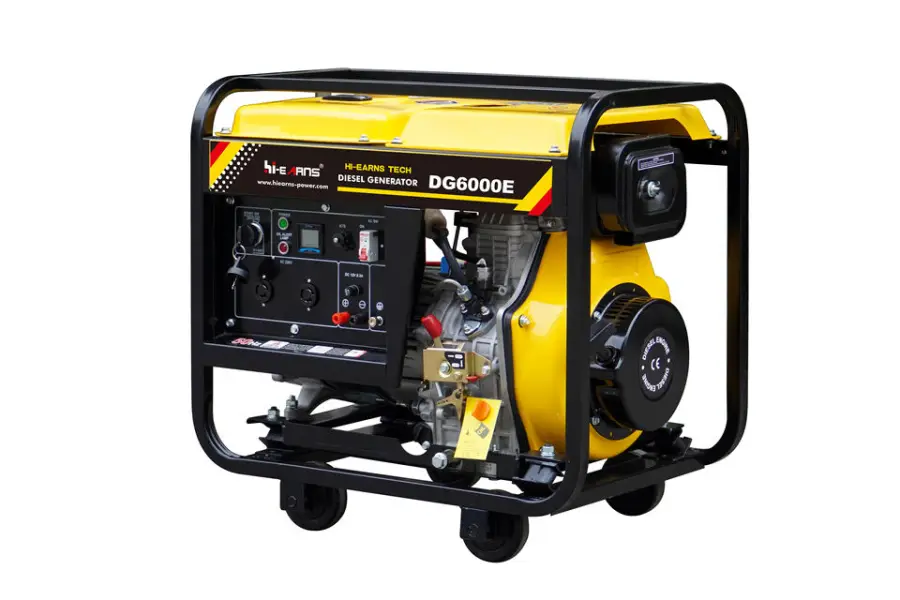 Hi-earns 5KW Open Type air Cooled Diesel Generator DG6000E — image 3