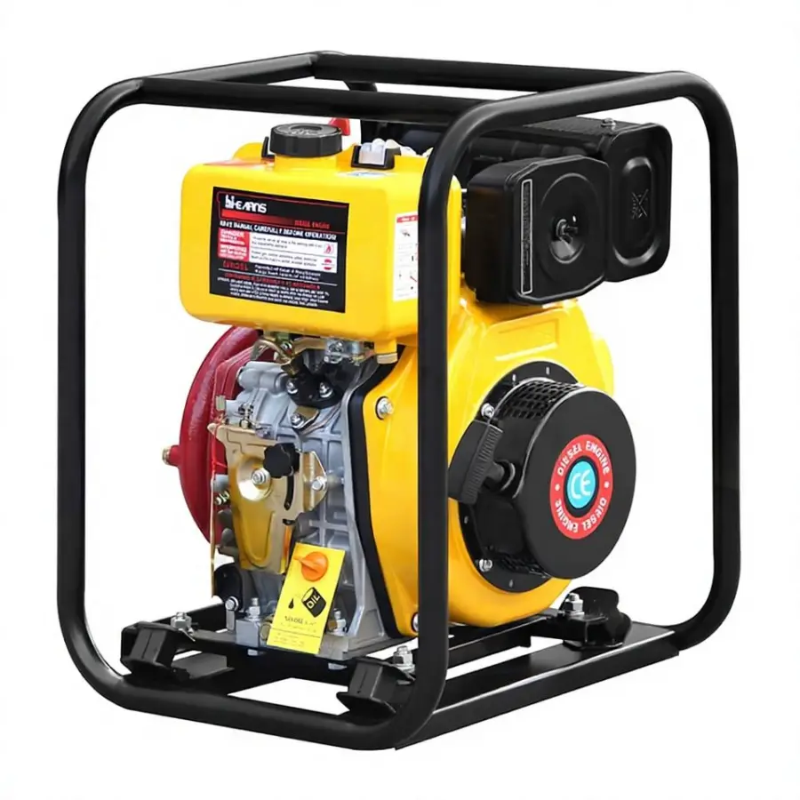 Hiearns 1.5 Inch Diesel Water Pump Single Cylinder Open Frame Water Pump for Farm and Construction — image 3