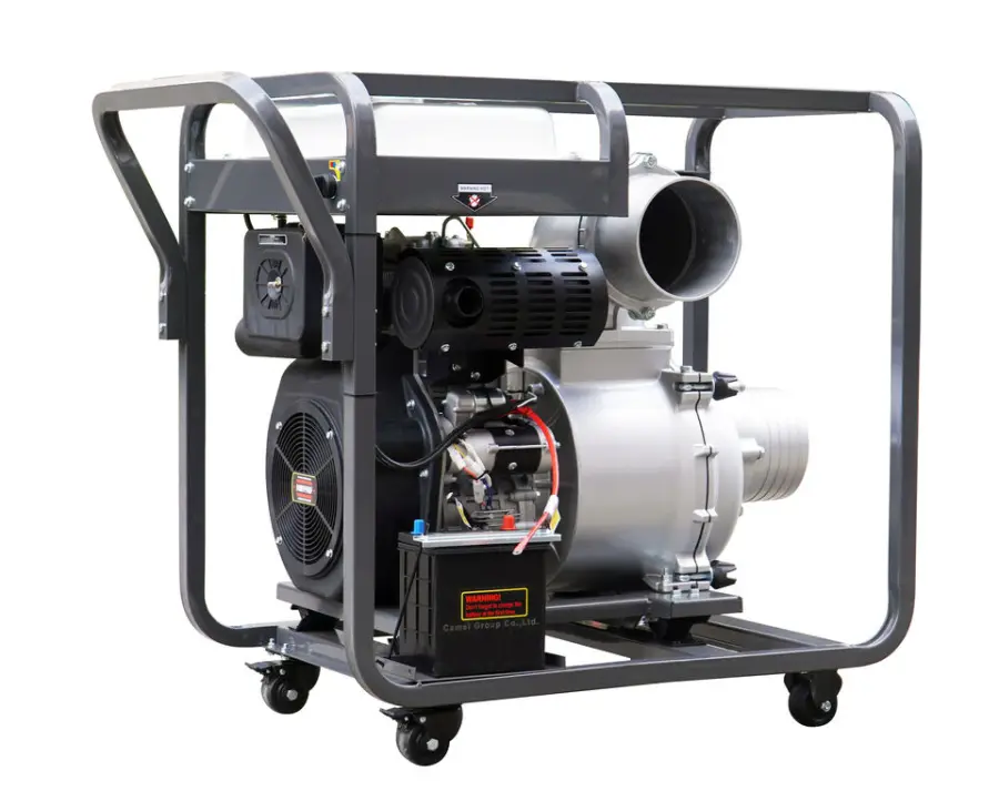 8 Inch Diesel Piston Pump 25HP for Agriculture DP80E with 25L Fuel Tank HR998FB Electric Start — image 3