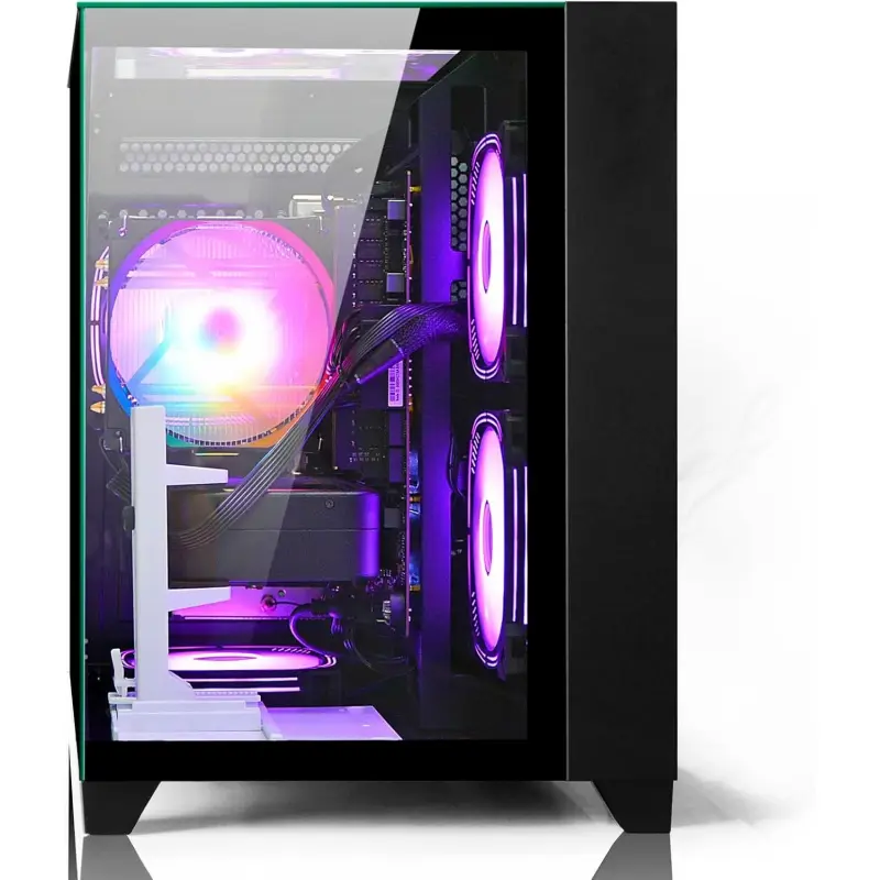 PC Desktop Ryzen 5 | 16GB DDR3 RAM | GeForce RTX 1060 8GB | High-Performance Gaming & Design Computer, Black pc gaming — image 3