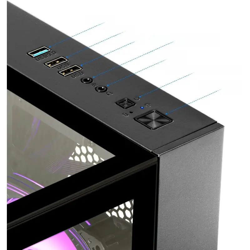 PC Desktop Ryzen 5 | 16GB DDR3 RAM | GeForce RTX 1060 8GB | High-Performance Gaming & Design Computer, Black pc gaming — image 6