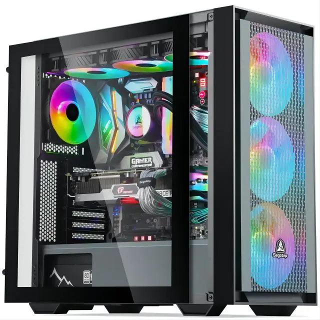 AOTESIER Gaming PC core i7 CPU With 8G /16G RAM 256G SSD HD4600 ATX/ITX/M-ATX full view side panel Temper Glass Front pc gamer — image 5