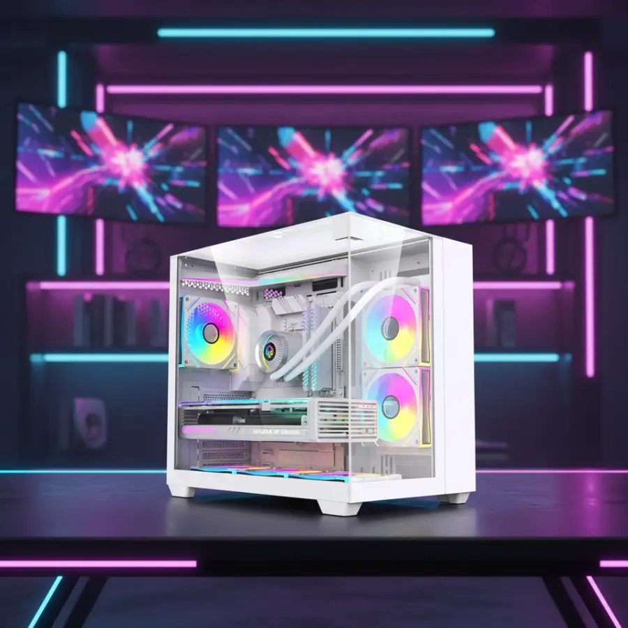 ATX Gaming Desktop PC i5-13400F RTX 4060 16GB RAM 512GB SSD Good Heat Dissipation Full Set Host for E-sports and Enterta — view 1
