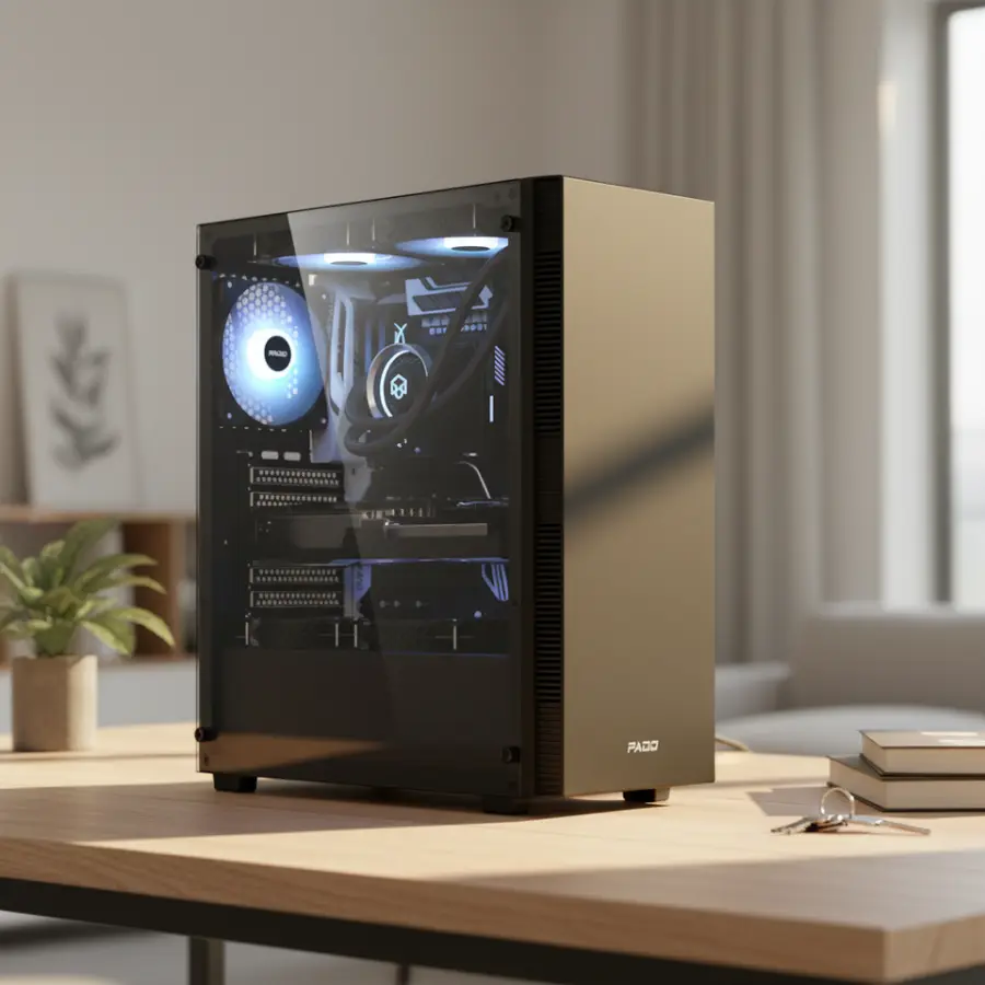 Sleek Mid-Tower Desktop PC Intel I5-13400, 16GB RAM 512GB SSD, Low Noise, Stable Prebuilt Host for Company Office Use — image 4