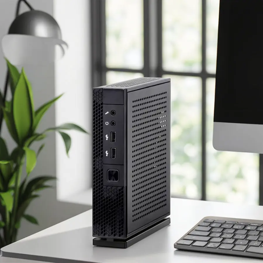 Business Mini PC Computer Intel Quad-Core 8GB DDR4 256GB SSD Windows 10 Pro VESA Mountable Silent Office Desktop — view 1