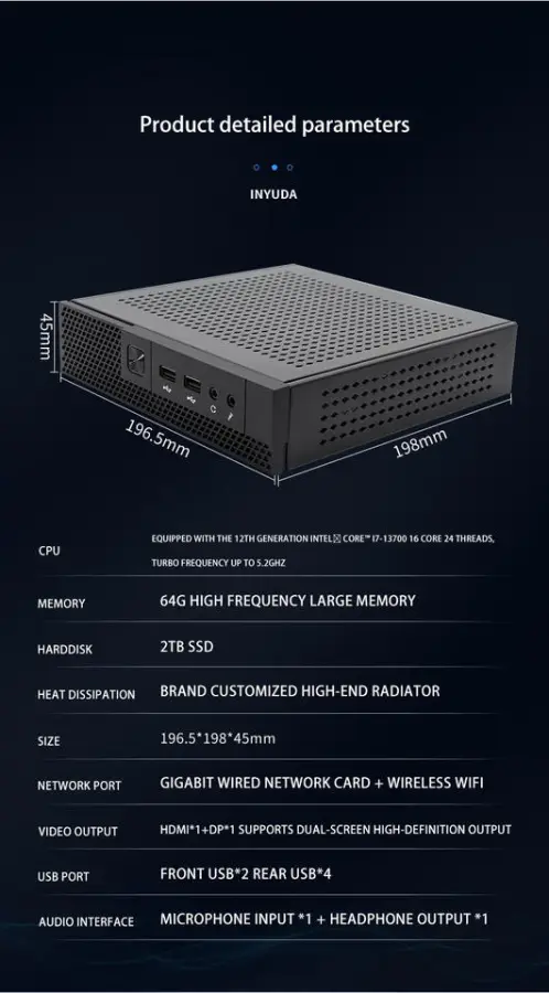 Business Mini PC Computer Intel Quad-Core 8GB DDR4 256GB SSD Windows 10 Pro VESA Mountable Silent Office Desktop — image 7