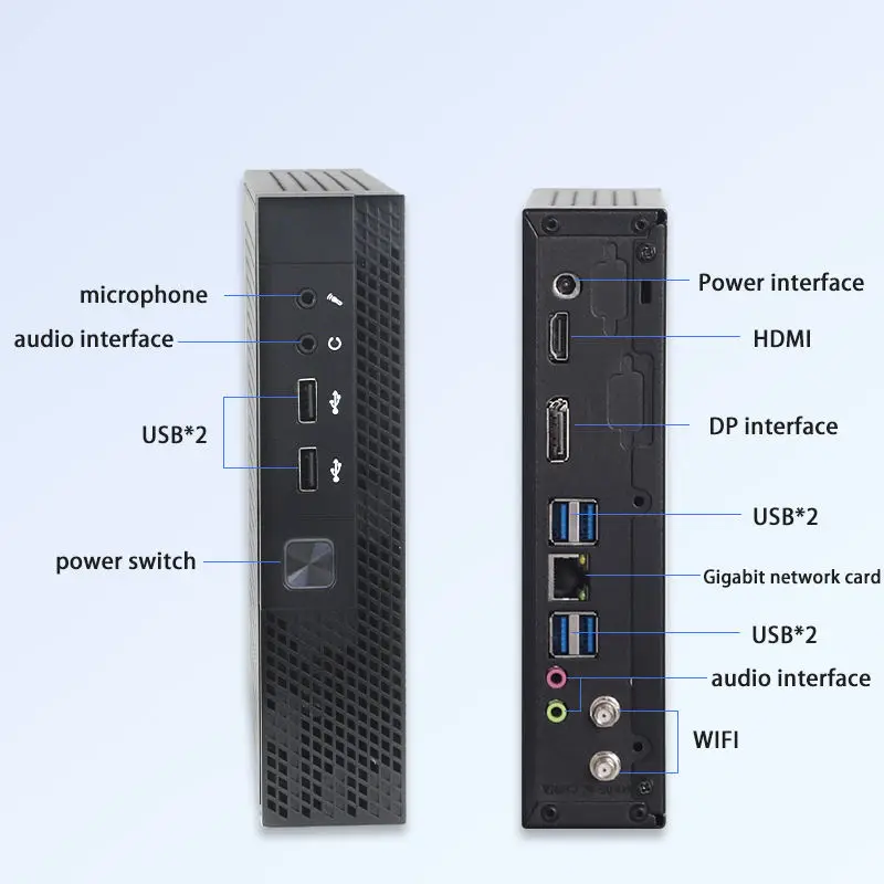 Mini PC Intel I7 6th Gen CPU DDR4 RAM M.2 SSD 14 Core 64GB Digital Smart Desktop Computer New Compatible AU CN EU JP UK — image 5