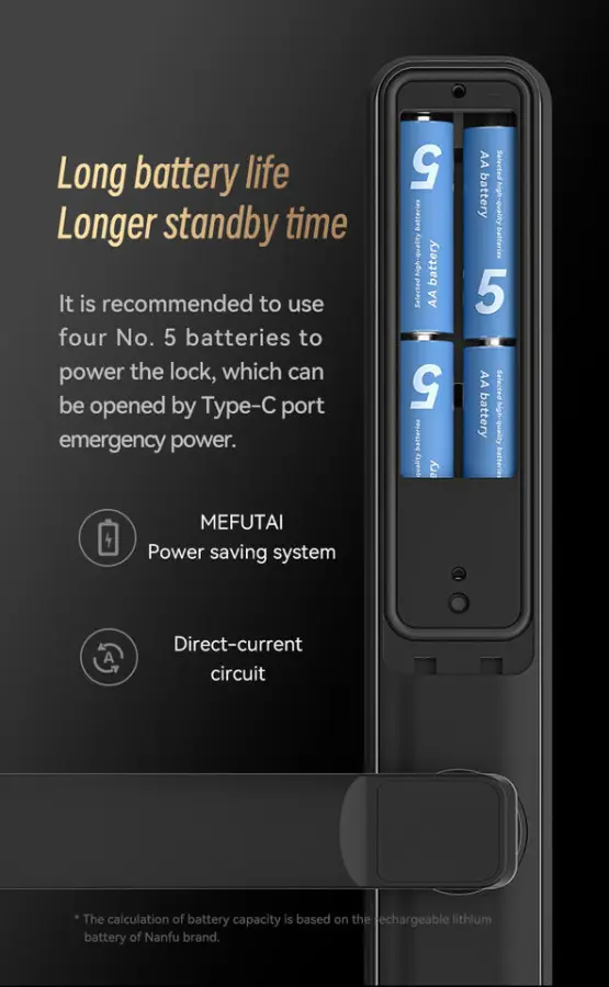 Sinovo Waterproof New Design Camera Tuya WiFi Aluminum Sliding Door Lock Tuya Smart Door Lock with Camera — image 6
