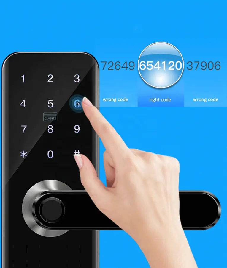 SINOVO Tuya WIFI App High Security Fully Automatic Smart Lock Biometric Fingerprint Automatic Smart Door Lock — image 5