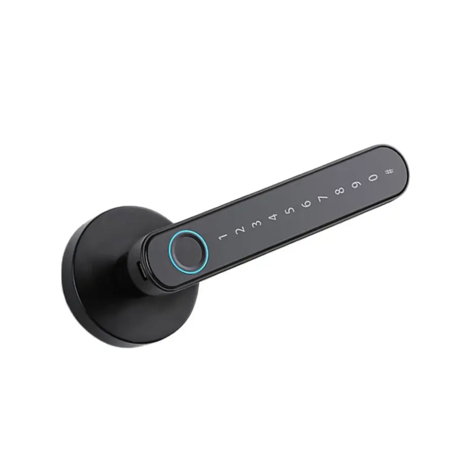 Sinovo Zinc Alloy Smart Door Lock for Steel/Wood Doors with Fingerprint Key Digital Keypad Unlock and Tuya App — view 1